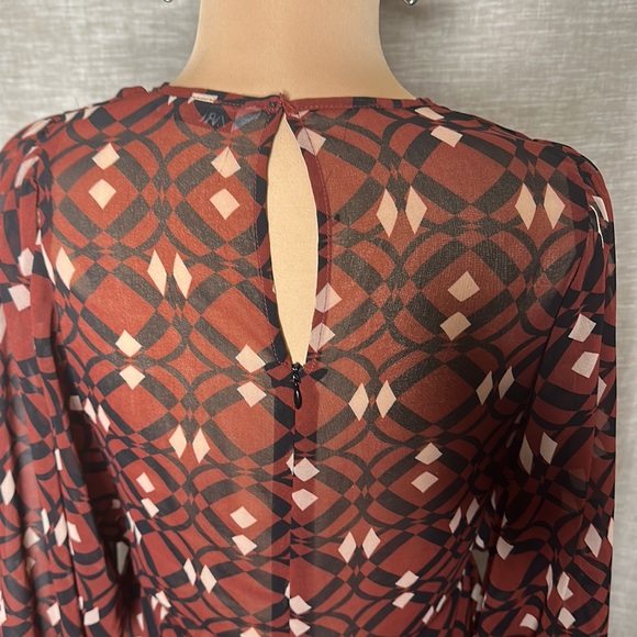 Zara Geometric Design Classy L/S Dress szL - Picture 5 of 8